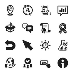 set technology icons such as dots message vector image