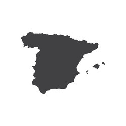 Spain Map Silhouette Vector Image