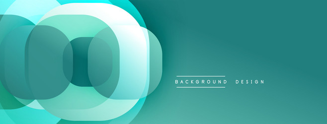abstract teal design features overlapping circles vector image