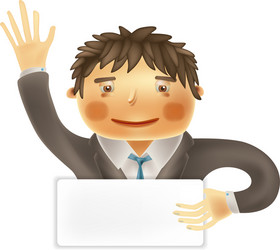 Funny worker for use in presentations etc vector