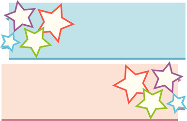 Label design with blue stars Royalty Free Vector Image