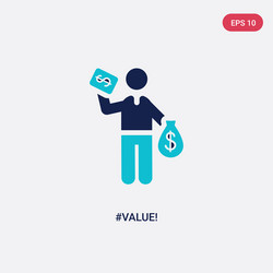 two color value icon from behavior concept vector image