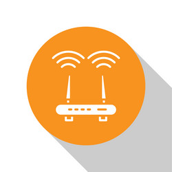 white router and wi-fi signal icon isolated vector image