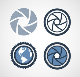Camera Shutter Icons vector image