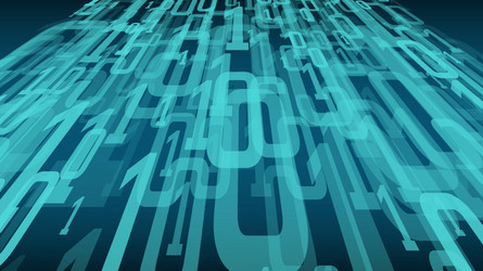 digital cyberspace computer cloud numbers vector image