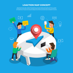 flat design concept brainstorm working on desktop vector image