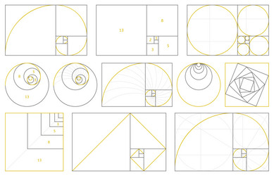 Golden Ratio & Fibonacci Sequence vector image