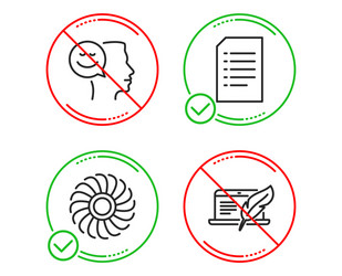 Good mood fan engine and document icons set vector