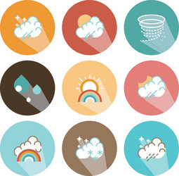 Icon shadow weather forecast vector