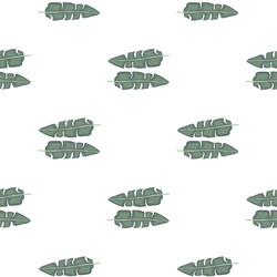 modern banana leaf seamless pattern with hand vector image