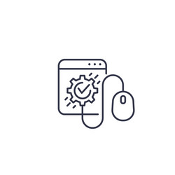 settings configuration control page line icon vector image