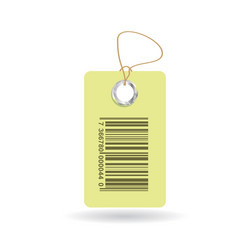 tag with bar code vector image