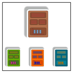 bar graph statistic report vector image