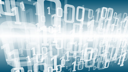 digital computer cloud numbers random abstract art vector image