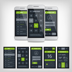 Mobile App UI Kit - Modern Interface Templates vector image