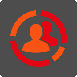 sickness diagram rounded square button vector image