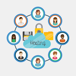 web hosting design vector image