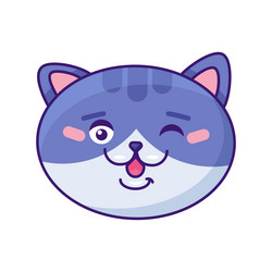 winky emoticon cat