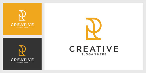 Initial letter r logo design concept Royalty Free Vector