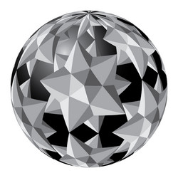 sphere with a cubic pattern along the surface vector image