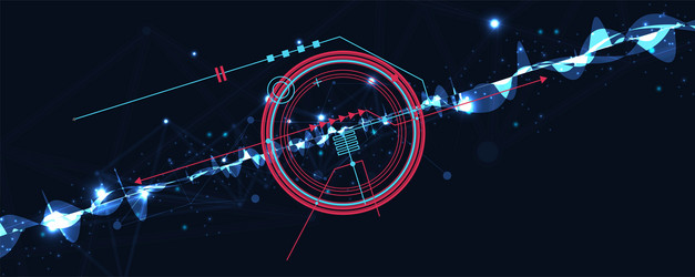 technology data background idea of global vector image
