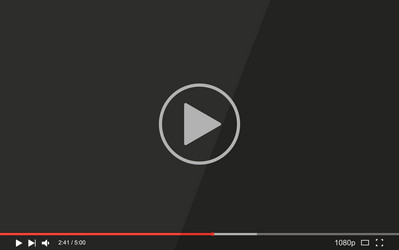 full screen video player with button play vector image