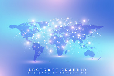 geometric abstract background with connected line vector image