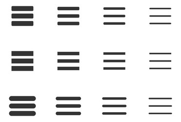 line icon element design set interface menu vector image