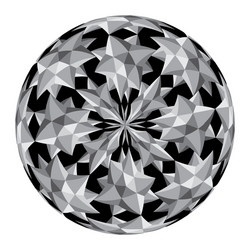 sphere with a cubic pattern along the surface vector image