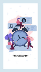 Time management concept business team set vector