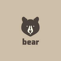 Bear head logo Royalty Free Vector Image - VectorStock