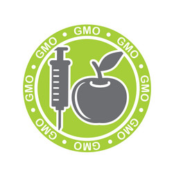 gmo icon on background for graphic and web design vector image