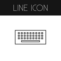 isolated keyboard outline keypad element vector image