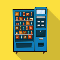 Isolated object automat and vending sign vector