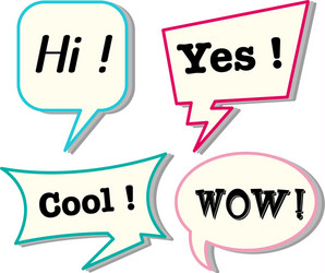 speech bubbles with different expressions vector image