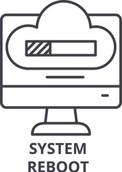 System reboot line icon concept vector