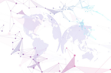 technology abstract background with connected line vector image