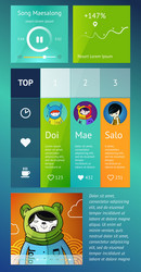 ui is a set of components featuring vector image