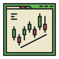 day trading in web browser crypto colored vector image