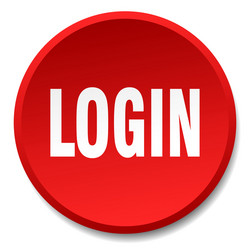 login red round flat isolated push button vector image