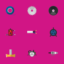 set of 9 editable instruments icons includes vector image