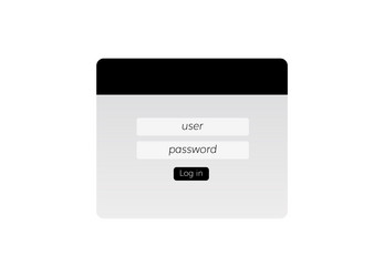 simple user login interface with username vector image