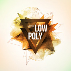 low poly triangular background design element vector image