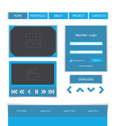 Modern Web Interface Elements vector image