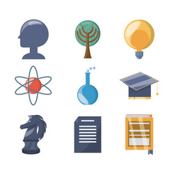 set knowledge education to learn idea vector image
