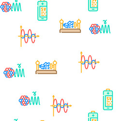 Electromagnetic science physics icons set vector