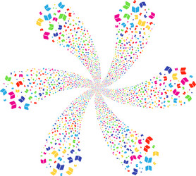 open book curl abstract flower vector image