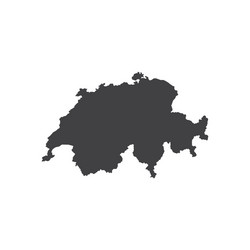 Switzerland Map Silhouette Vector Image