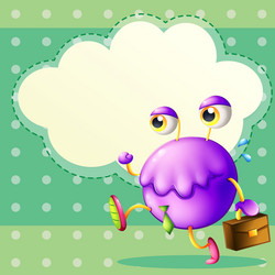 a working monster with an empty callout vector image