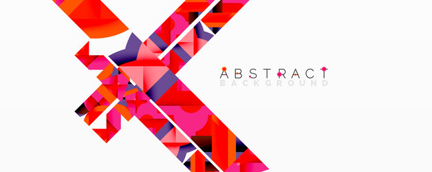circles semi squares and round triangles vector image